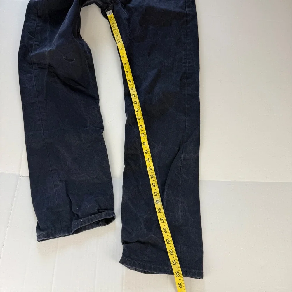 Levis‎ 501 Original Fit Jeans Mens 34x34 Navy Blue Dark Wash Button Fly Straight